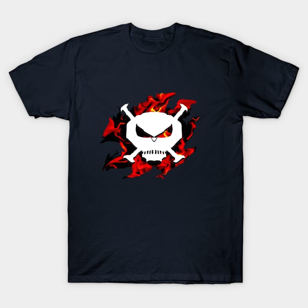 Fire Skull T-Shirt by Creativity Plume 